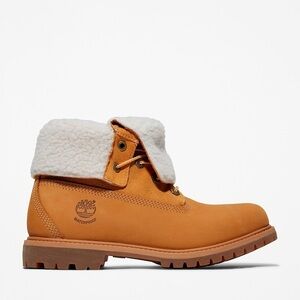 NEW! Timberland Authentics Teddy Fleece Waterproof Fold-Down Boot Wheat Size 6.5